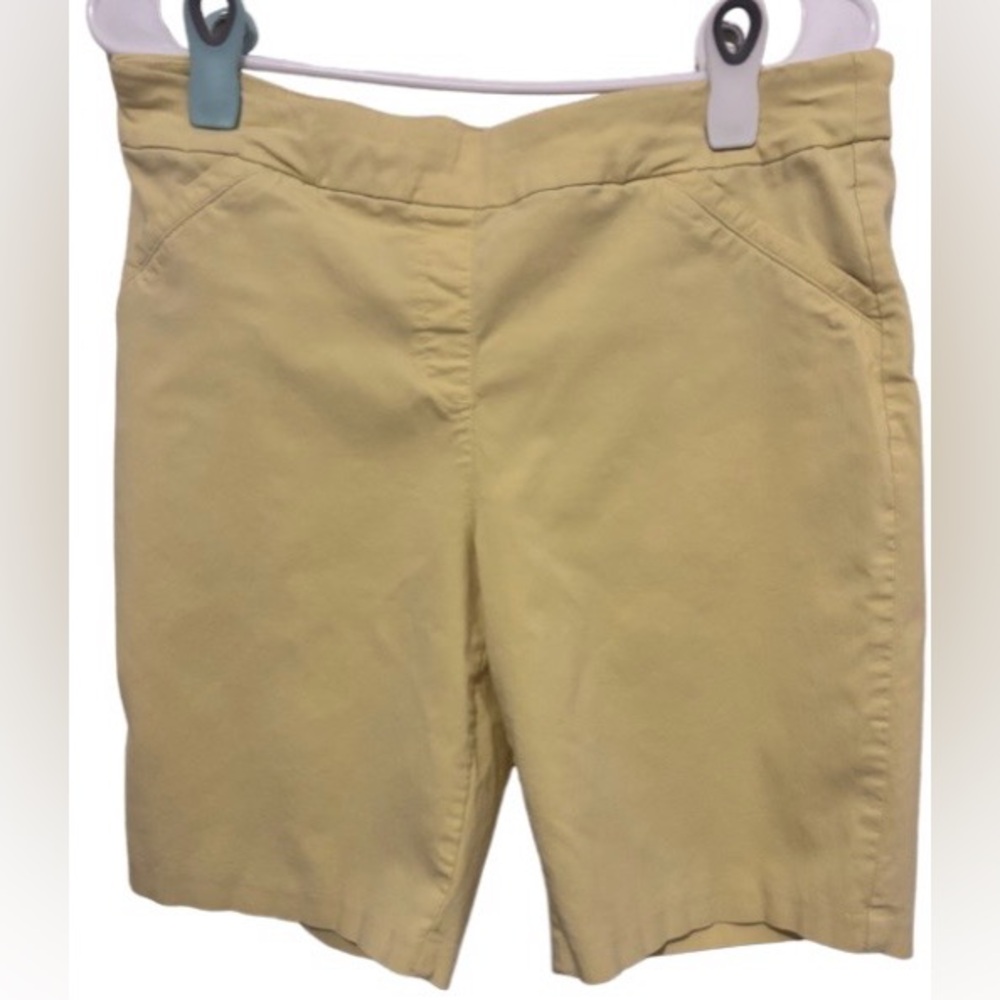Coral Bay Women's Canary Yellow Casual Pull-On Shorts